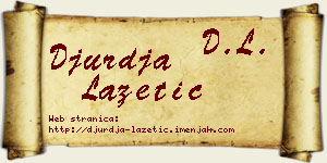 Đurđa Lazetić vizit kartica